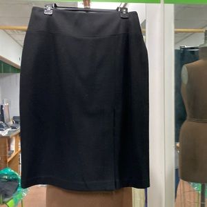 Banana Republic black wool skirt with side slit